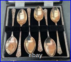 Designer C. R. &S Vintage 925 Sterling Silver 6 Piece Teaspoon Set Boxed/stamped