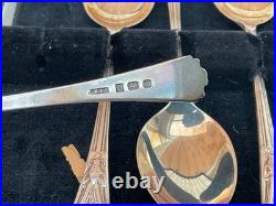 Designer C. R. &S Vintage 925 Sterling Silver 6 Piece Teaspoon Set Boxed/stamped