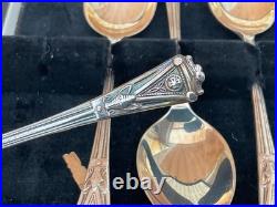 Designer C. R. &S Vintage 925 Sterling Silver 6 Piece Teaspoon Set Boxed/stamped