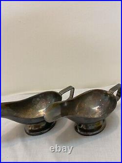 Dining table service, Christineox silver plate Gravy Boat Pot 2 Pieces