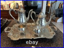 Du Maurier by Oneida, 4 Piece Silver-plate Coffee Pot 10.25 And Tea Pot 9 Tall