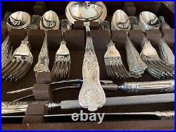 Dubarry Design Sheffield England Crown Silver Plated 128-Piece Canteen Cutlery