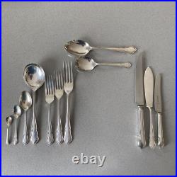 Dubarry Silver Plate Pinder Sheffield Set 12 Place Set (138 Pieces)