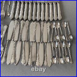 Dubarry Silver Plate Pinder Sheffield Set 12 Place Set (138 Pieces)