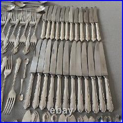Dubarry Silver Plate Pinder Sheffield Set 12 Place Set (138 Pieces)