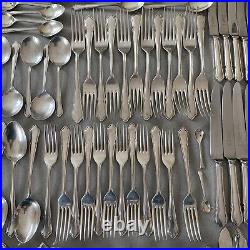 Dubarry Silver Plate Pinder Sheffield Set 12 Place Set (138 Pieces)