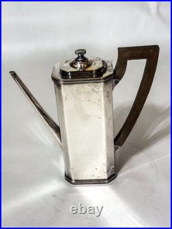 E388 Art deco Sheffield 6 piece coffee tea set silver plate stamped 500