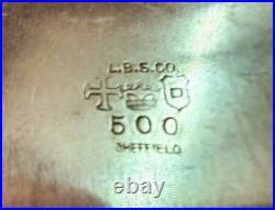 E388 Art deco Sheffield 6 piece coffee tea set silver plate stamped 500