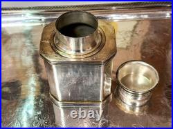 E388 Art deco Sheffield 6 piece coffee tea set silver plate stamped 500