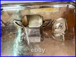 E388 Art deco Sheffield 6 piece coffee tea set silver plate stamped 500 E388 Art deco Sheffield 6 piece coffee tea set silver plate stamped 500