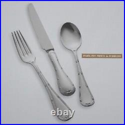 ENGLISH REED & RIBBON Design HERITAGE Silver Service 64 Piece Canteen of Cutlery