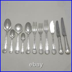 ENGLISH REED & RIBBON Sheffield Made Silver Service 62 Piece Canteen of Cutlery
