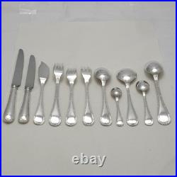 ENGLISH REED & RIBBON Sheffield Made Silver Service 62 Piece Canteen of Cutlery