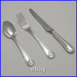 ENGLISH REED & RIBBON Sheffield Made Silver Service 62 Piece Canteen of Cutlery