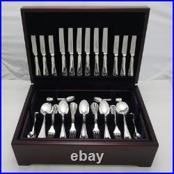 ENGLISH REED & RIBBON Sheffield Made Silver Service 62 Piece Canteen of Cutlery
