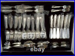 EPNS Silver Plated Cutlery 109 Piece Service For 12 With Wooden Canteen N35
