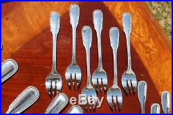 ERCUIS Perles Silver Plated 54 Pieces Full Service Flatware Set