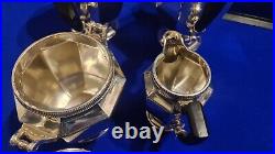 Early 20th Century Christofle Four Piece Silver Plate Teaset Gallia Metal