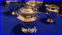 Early 20th Century Christofle Four Piece Silver Plate Teaset Gallia Metal