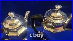 Early 20th Century Christofle Four Piece Silver Plate Teaset Gallia Metal