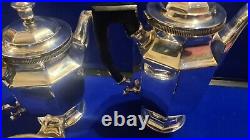 Early 20th Century Christofle Four Piece Silver Plate Teaset Gallia Metal