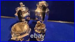 Early 20th Century Christofle Four Piece Silver Plate Teaset Gallia Metal