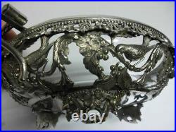 Edle antike Henkelschale-versilbert/noble antique silver plated centerpiece-bowl