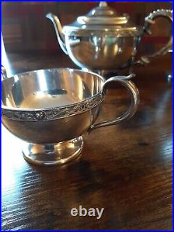 Edward Hugh Parkin Sheffield 1893-1963Silver plate Celtic design 4 piece Tea Set