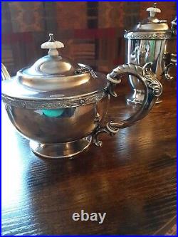 Edward Hugh Parkin Sheffield 1893-1963Silver plate Celtic design 4 piece Tea Set