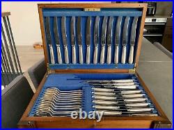Edwardian Silver Plated Canteen Cutlery 163 Pieces 12 Place Setting JOHN TURTON