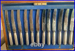 Edwardian Silver Plated Canteen Cutlery 163 Pieces 12 Place Setting JOHN TURTON