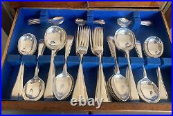 Edwardian Silver Plated Canteen Cutlery 163 Pieces 12 Place Setting JOHN TURTON