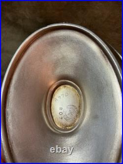 Edwardian silver plate Wilcox man / woman face bowl commemorative piece 1910