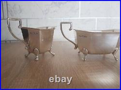 English Service, 2 Pieces, In Sterling Silver Art Deco Period