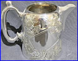 Engraved Edwardian 4 Piece Silver Plated Tea & Coffee Set