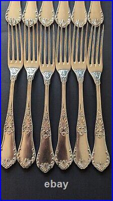 Enormous Set Antique J Fraget Romanski Silverplate Flatware Set 161 Pieces Rare