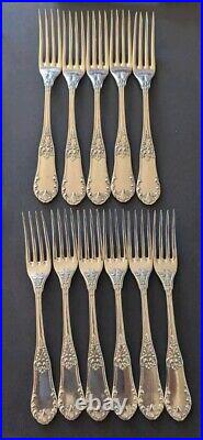 Enormous Set Antique J Fraget Romanski Silverplate Flatware Set 161 Pieces Rare