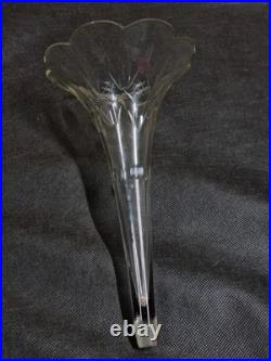 Epergne silver plate cut glass crystal centre piece, mystical creature design