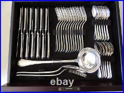 Exquisite 1955 Italian Silver Plate Flatware/cabinet 75 piece 12-place setting