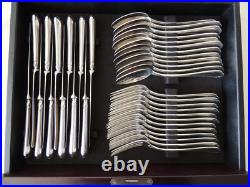 Exquisite 1955 Italian Silver Plate Flatware/cabinet 75 piece 12-place setting