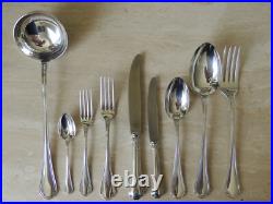 Exquisite 1955 Italian Silver Plate Flatware/cabinet 75 piece 12-place setting