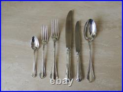 Exquisite 1955 Italian Silver Plate Flatware/cabinet 75 piece 12-place setting