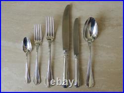 Exquisite 1955 Italian Silver Plate Flatware/cabinet 75 piece 12-place setting