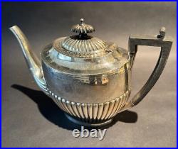 Exquisite Beautifully decorated vintage silver plate 4-piece Tea service