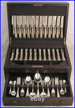FEATHER EDGE Design HARRODS LONDON Silver Service 124 Piece Canteen of Cutlery