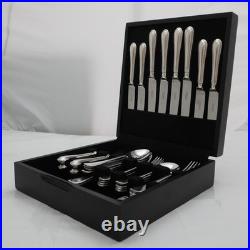 FEATHER EDGE pattern Harrods Ltd silver service 38 piece canteen of cutlery set