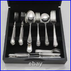 FEATHER EDGE pattern Harrods Ltd silver service 38 piece canteen of cutlery set