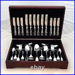 FIDDLE & THREAD Design W WRIGHT Silver Service 60 Piece Canteen of Cutlery Set