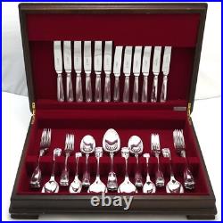 FIDDLE THREAD & SHELL By COOPER BROS Silver Service 44 Piece Canteen of Cutlery