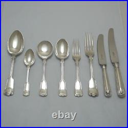 FIDDLE THREAD & SHELL By COOPER BROS Silver Service 44 Piece Canteen of Cutlery